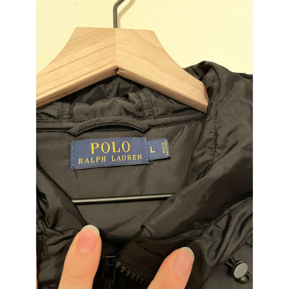 Men’s Polo Ralph Lauren Quilted Hooded vest Red and Black Large - Picture 4 of 7